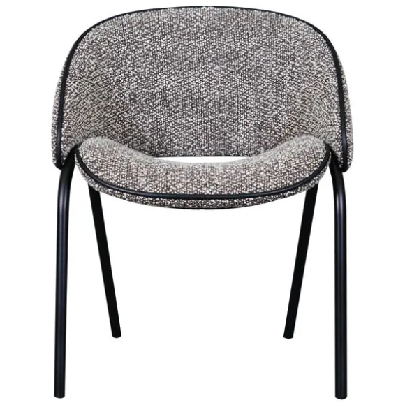 Folium Dining Chair with Leather Piping