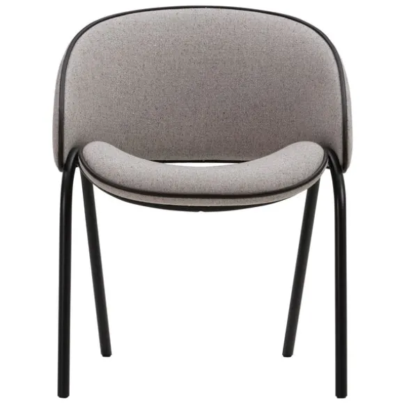 Folium Dining Chair with Leather Piping