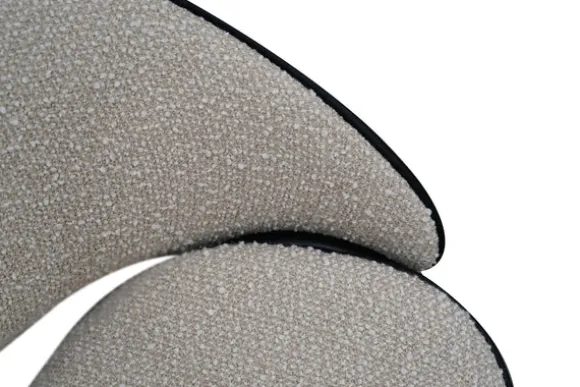 Folium Dining Chair with Leather Piping