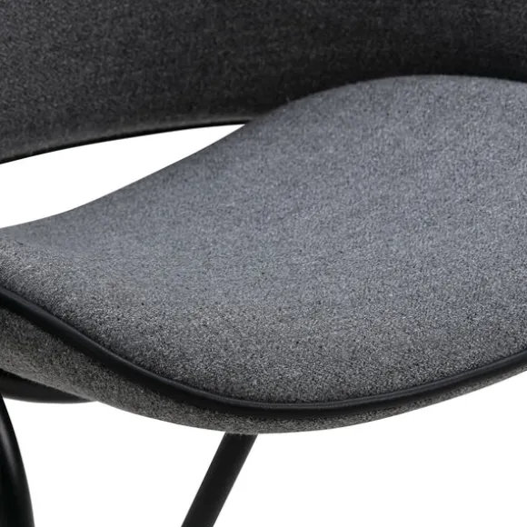 Folium Dining Chair with Leather Piping