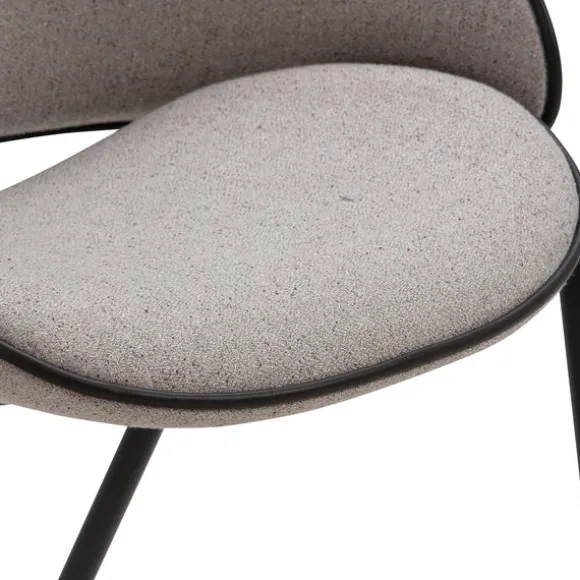 Folium Dining Chair with Leather Piping