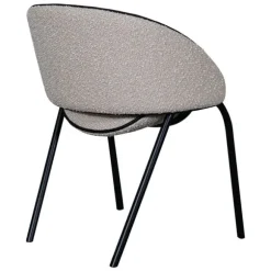 Folium Dining Chair with Leather Piping