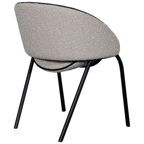 Folium Dining Chair with Leather Piping
