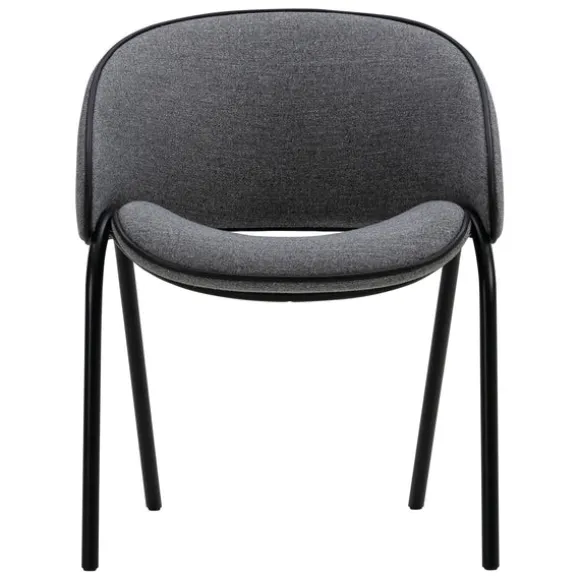 Folium Dining Chair with Leather Piping