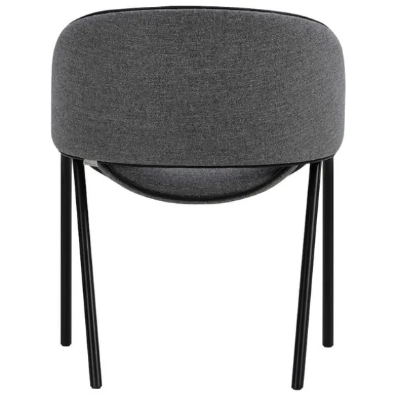 Folium Dining Chair with Leather Piping