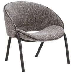 Folium Lounge Chair with Leather Piping