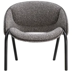 Folium Lounge Chair with Leather Piping