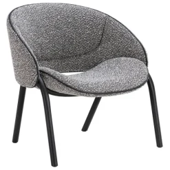 Folium Lounge Chair with Leather Piping