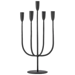 Izma Metal Candle Holder - Black