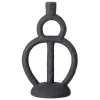Karl Polyresin Candlestick - Black