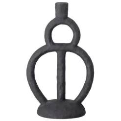 Karl Polyresin Candlestick - Black