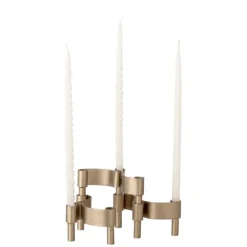Kenja Metal Candle Holder - Brass