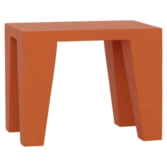Leon Wood Stool - Flame