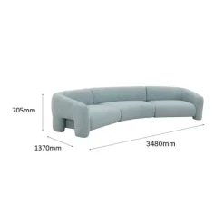 Lilo Curved 5 Seater Sofa