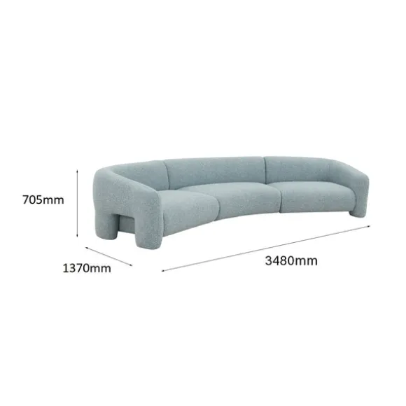 Lilo Curved 5 Seater Sofa