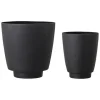 Llion Metal Flowerpot Black - Set of 2
