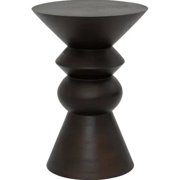 Luova Mango Wood Side Table - Walnut