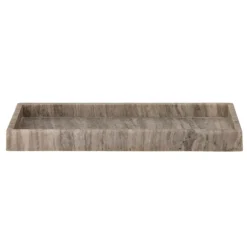 Majsa Marble Rectangular Tray - Brown