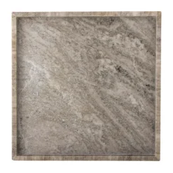 Majsa Marble Square Tray - Brown