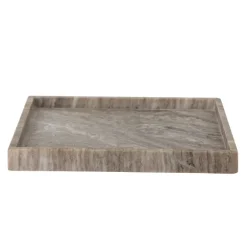Majsa Marble Square Tray - Brown