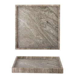 Majsa Marble Square Tray - Brown