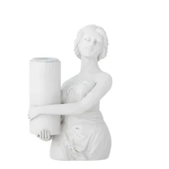 Medea Polyresin Candle Holder - White