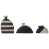 Nezha Terracotta Deco Vase - Black - Set of 3