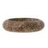Oshin Stoneware Candle Holder - Brown