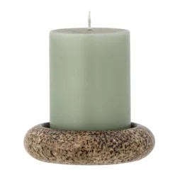 Oshin Stoneware Candle Holder - Brown