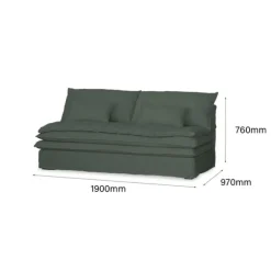 Pace 2 Seater Sofa With No Arms