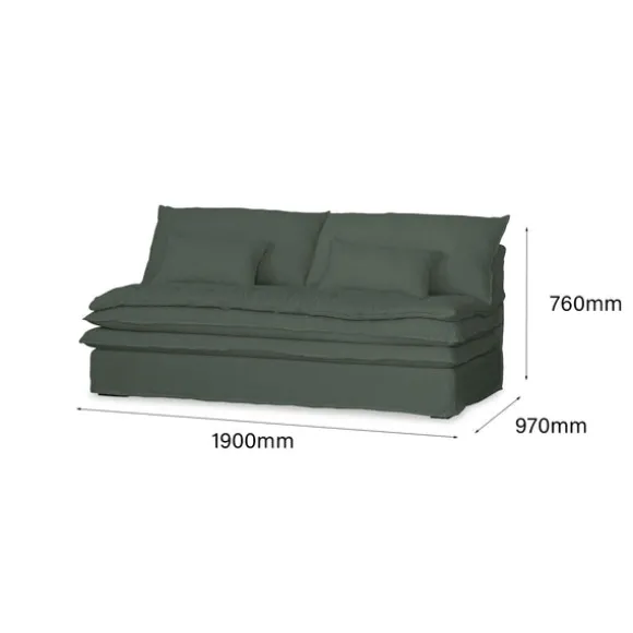 Pace 2 Seater Sofa With No Arms