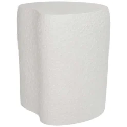 Petra Ceramic Side Table - White