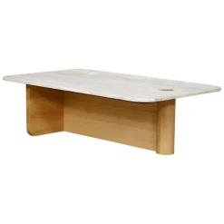 Pivot Rectangular Travertine Coffee Table