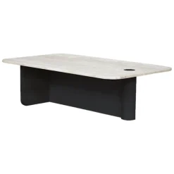 Pivot Rectangular Travertine Coffee Table