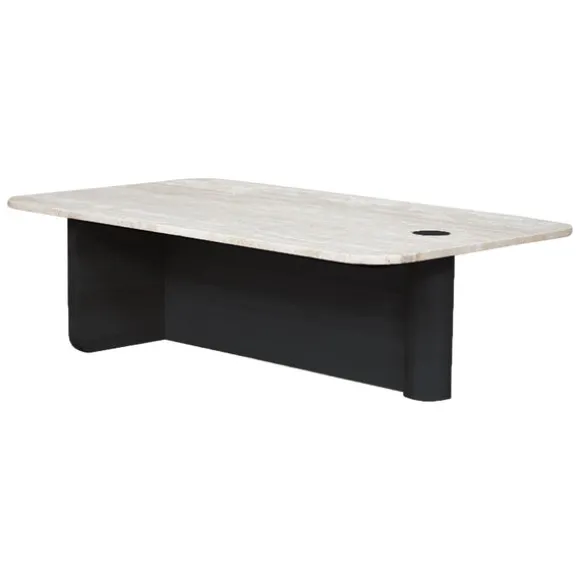 Pivot Rectangular Travertine Coffee Table