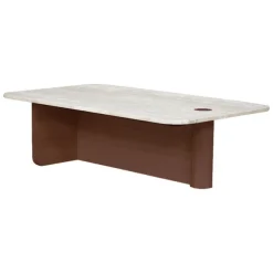Pivot Rectangular Travertine Coffee Table