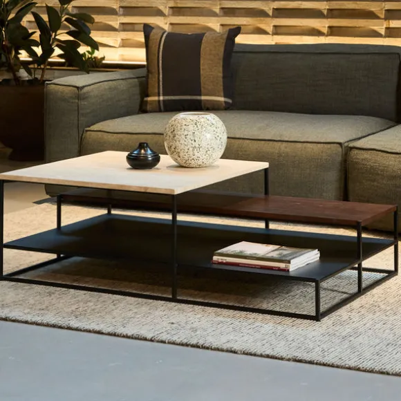 Podium Travertine Rectangular Coffee Table