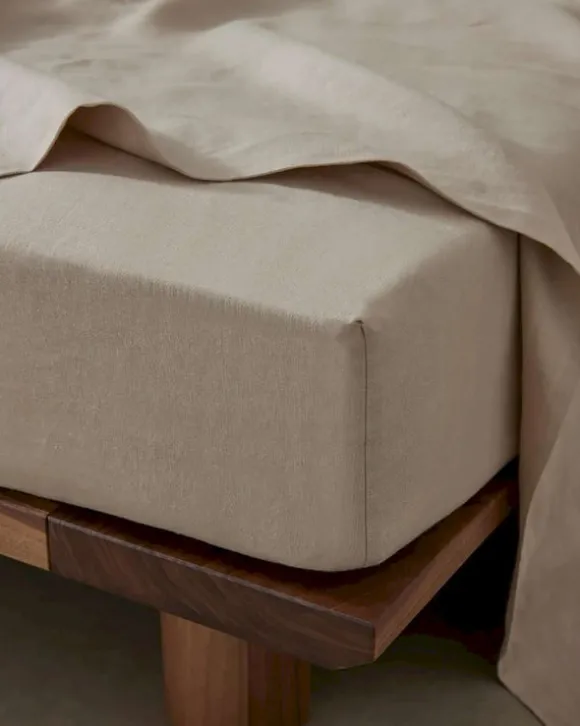 Ravello French Flax Linen Fitted Sheet