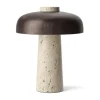 Reverse Travertine Table Lamp