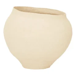Sandia Cotton Mache Pot - Natural