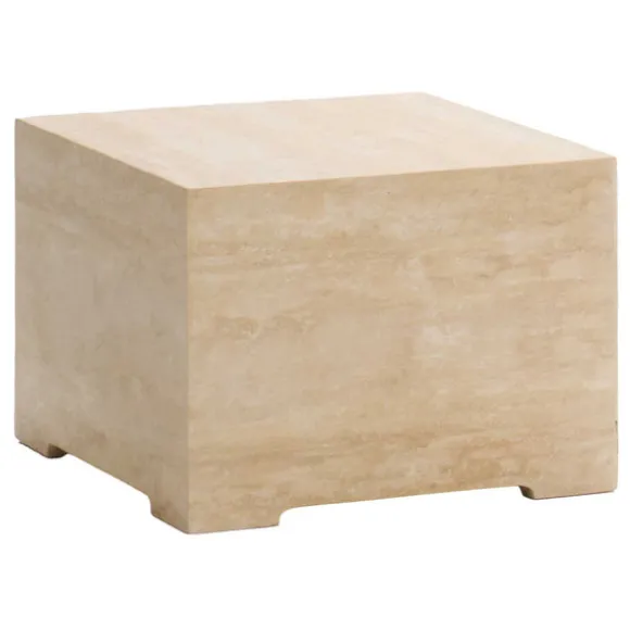 Situation Travertine Side Table