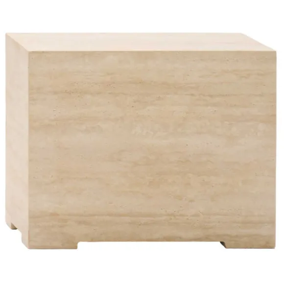 Situation Travertine Side Table
