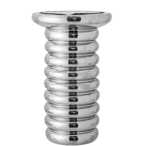 Spike Stoneware Side Table - Silver