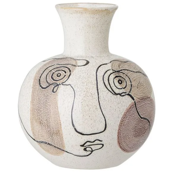 Stoneware Vase - White 19.5cm