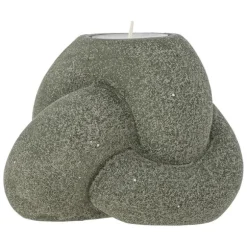 Tangle Stoneware Votive & Candle Holder - Green