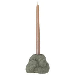 Tangle Stoneware Votive & Candle Holder - Green