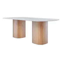 Tathra Marble Oval Dining Table