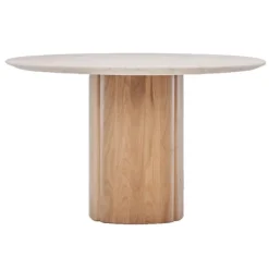 Tathra Travertine Round Dining Table
