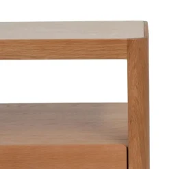 Theo Travertine Wide Bedside Table