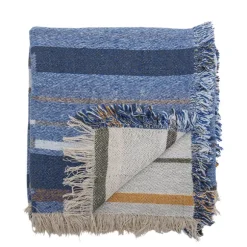 Toscana Recycled Cotton Throw - Blue
